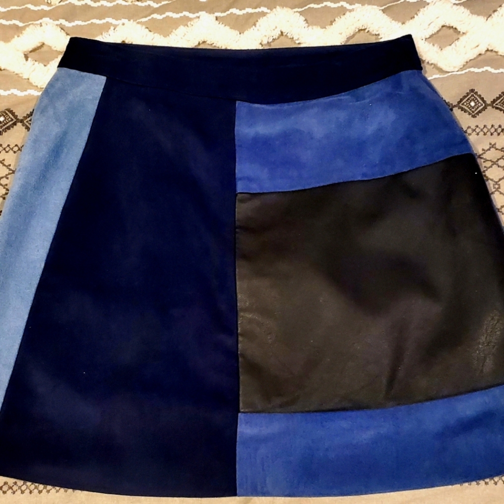 Abercrombie & Fitch Blue Patchwork Skirt - Size 00